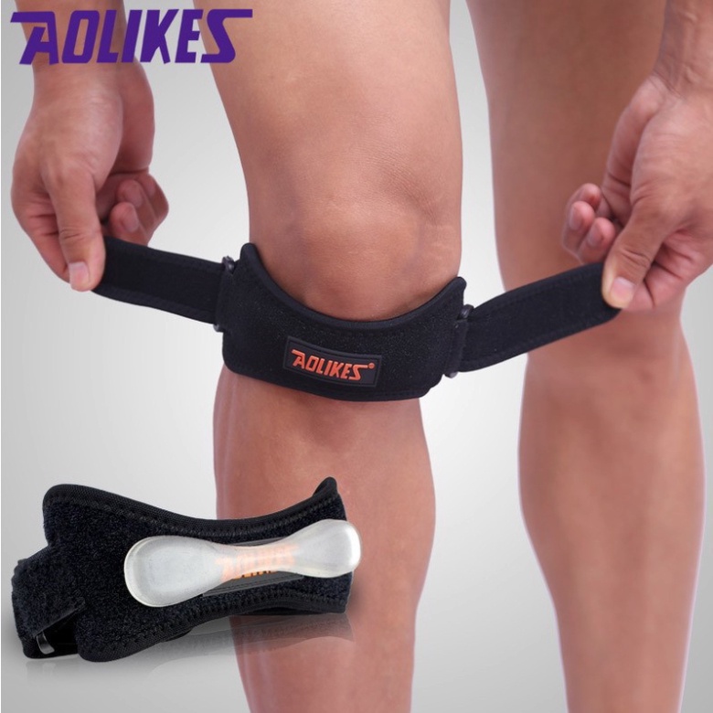 Đai bảo vệ đầu gối AOLIKES đệm silicone hỗ trợ xương bánh chè Magnetic Knee Support Belt AL 7918