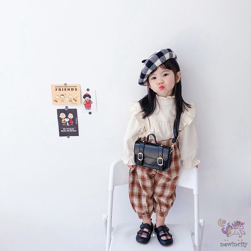 Túi xách da bằng pu phong cách cổ điển cho bé gái