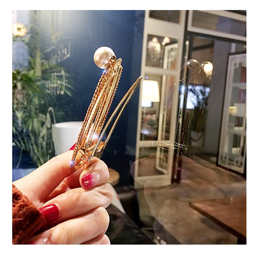 Kẹp tóc đính đá lấp lánh thời trang phong cách Hàn Quốc