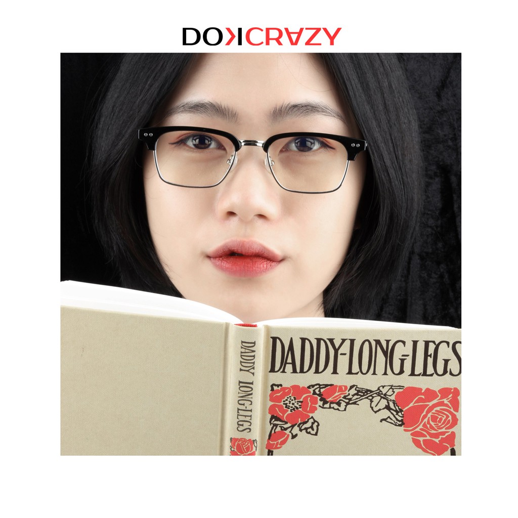 Gọng kính cận nam nữ tròng không độ chống ánh sáng xanh BAKAN DOKCRAZY mắt kiếng thời trang dáng vuông có thể cắt cận | BigBuy360 - bigbuy360.vn