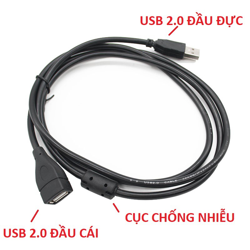 Cáp USB Nối dài 5M chống nhiễu