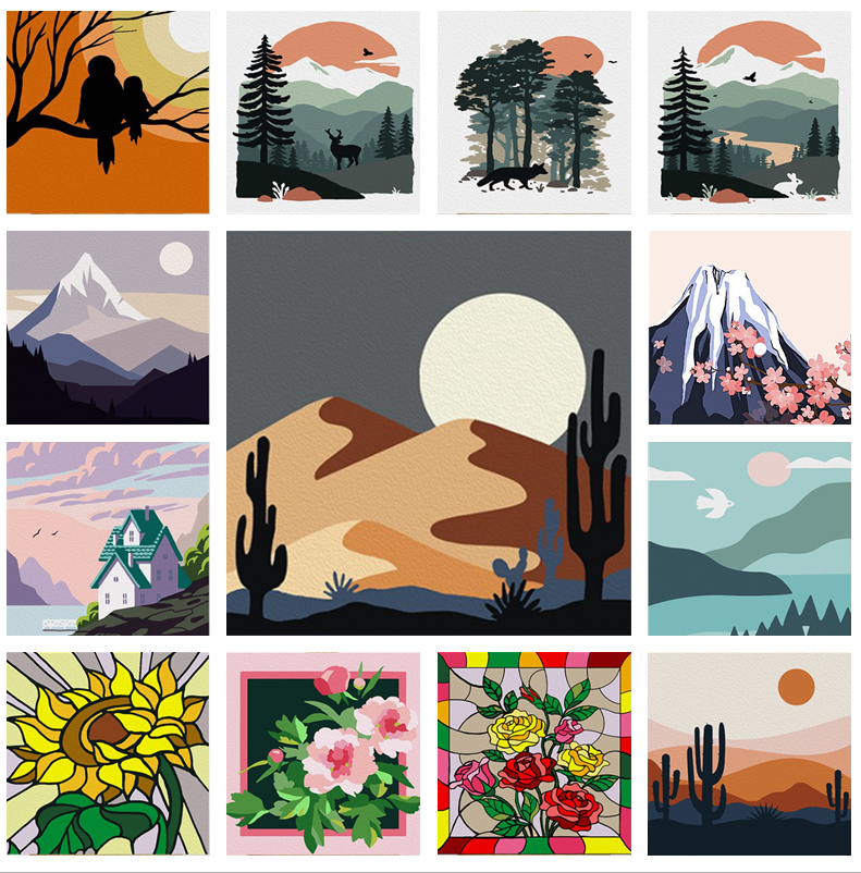 Bộ Tranh Sơn Dầu 20x20 Tự Làm Kích Thước 20x20cm Y001 | BigBuy360 - bigbuy360.vn