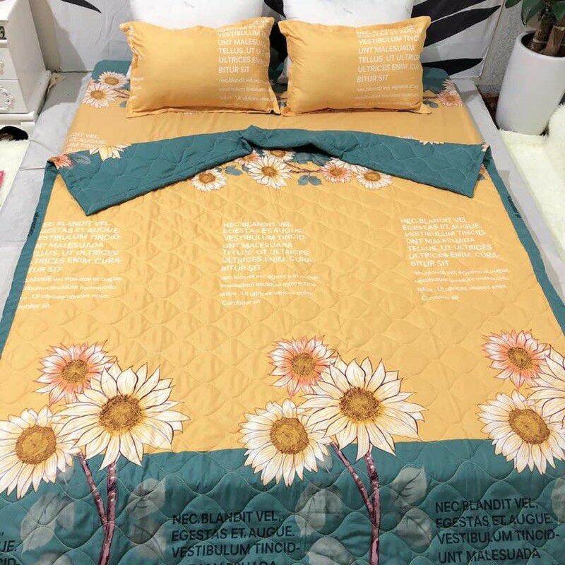 Bộ Chăn Ga Gối Mùa Hè 5 Món Poly Cotton -1M6/1M8 Họa Tiết Mẫu Mã Đa Dạng