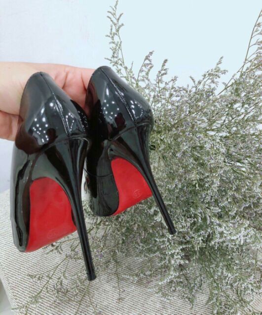 Cao gót màu đen da bóng 11p | BigBuy360 - bigbuy360.vn