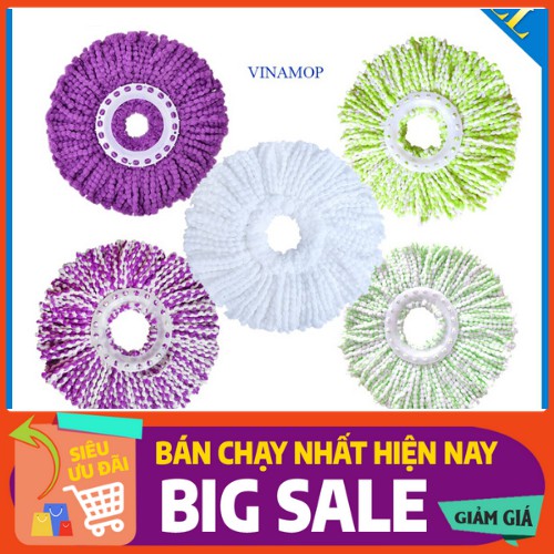 Bông lau nhà thay thế 360 Vinamop - Hàng chính hãng - Giao màu ngẫu nhiên