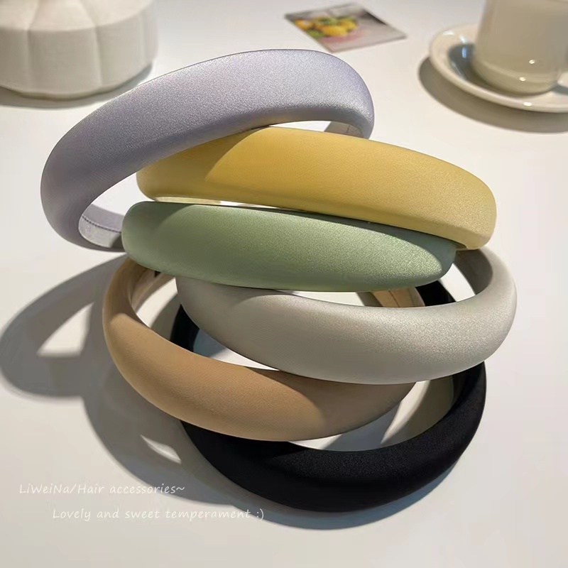 Kẹp Tóc Bản Rộng Bằng Xốp Phong Cách Hàn Quốc Mới Cho Nữ