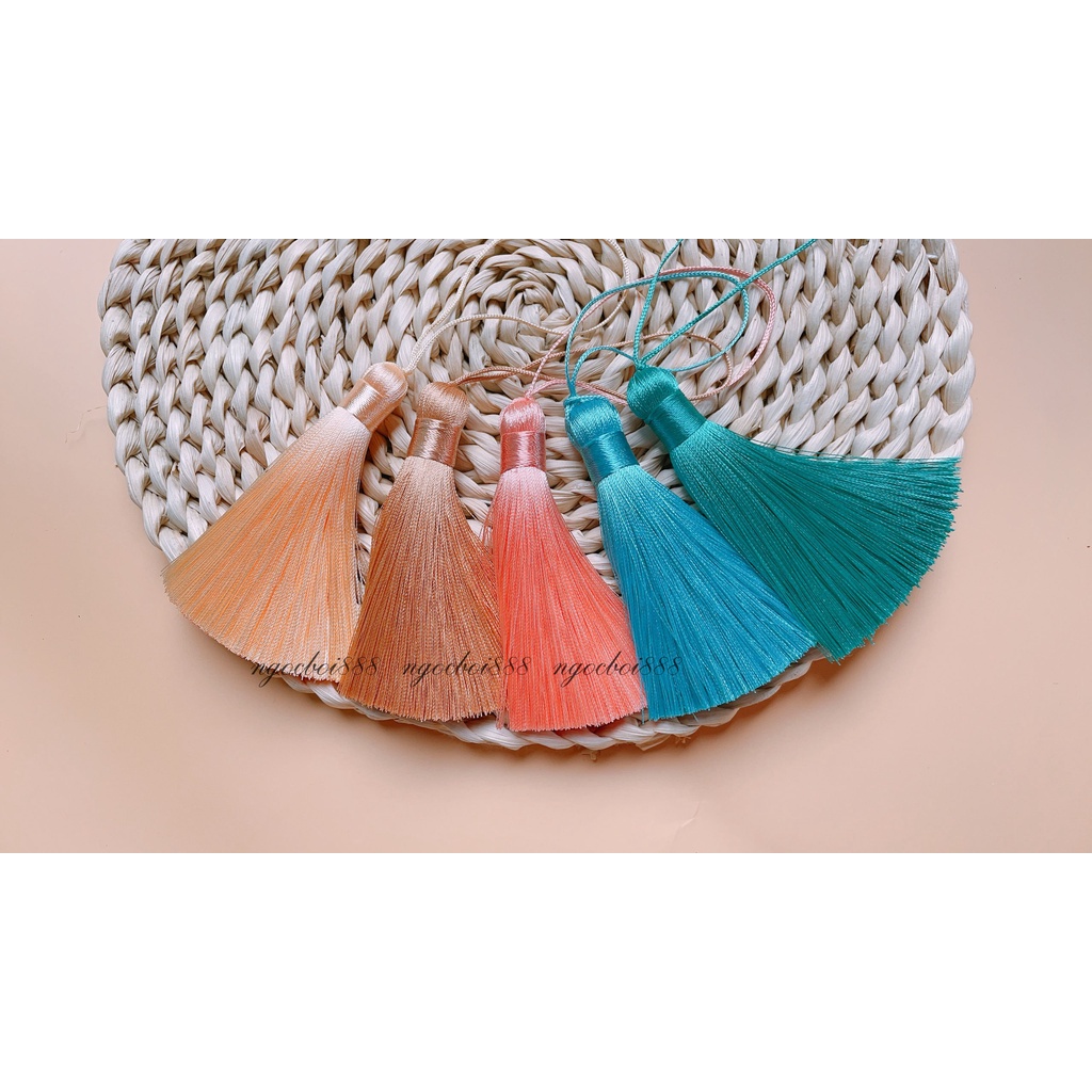 Tua Rua Béo 8cm Sợi Mảnh Trang Trí Quạt, Làm Đồ Handmade Nhiều Màu