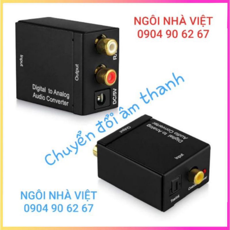 Bộ chuyển đổi âm thanh Quang (Optical) sang tín hiệu Analog (R/L), cho âm thanh hay, chất lượng