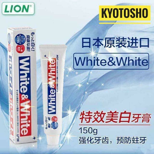 Kem Đánh Răng White &amp; White Lion Nhật Bản 150g