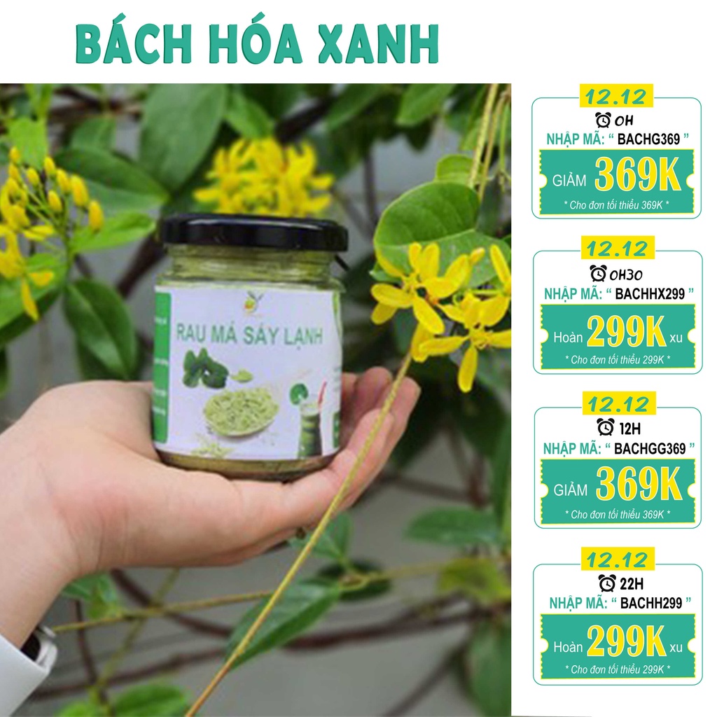 Bột rau má Đà Lat sấy lạnh nguyên chất 100%