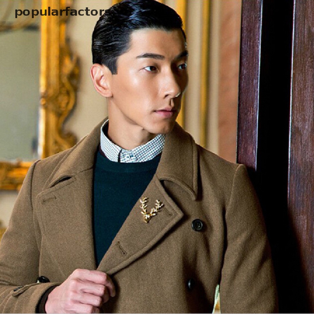 [Phổ Biến] Ghim Cài Áo Hình Đầu Hươu Mạ Vàng Dễ Thương Unisex [VN]