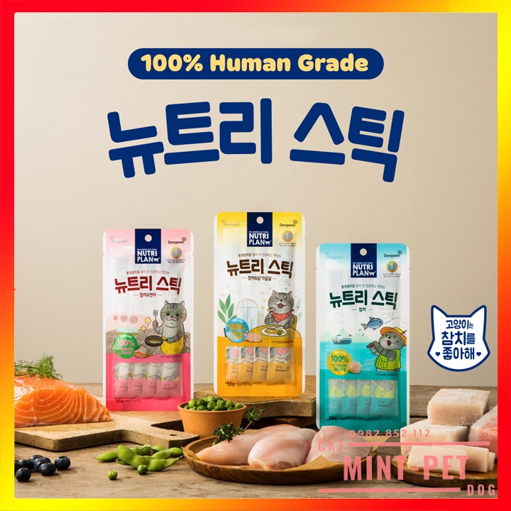 Súp Thưởng Cho Mèo Nutri Plan Gói 56gram 4 thanh #MintPet