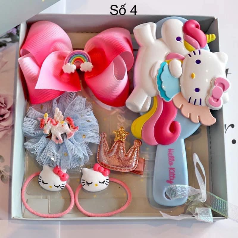 set phụ kiện lược, dây tóc cho bé
