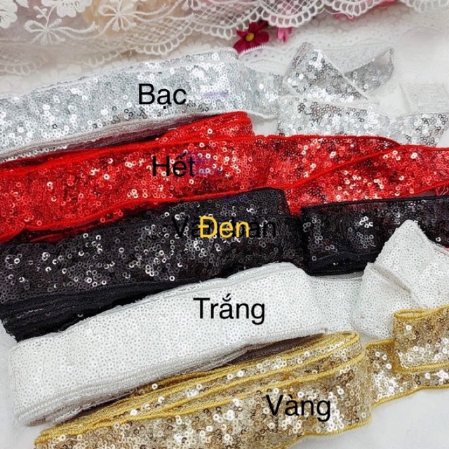 7.5m ruy băng kim sa rộng 3.5cm