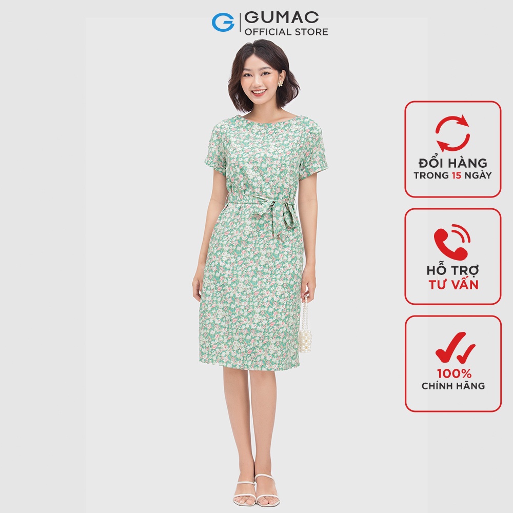 [Mã WABRGUM giảm 10% tối đa 30K đơn 99K] Đầm nữ suông buộc dây thời trang GUMAC DC04052 | BigBuy360 - bigbuy360.vn