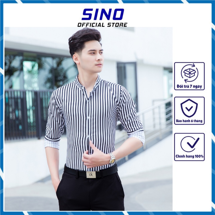 Xả 49K Áo sơ mi nam hàn quốc trẻ trung trơn cao cấp giá rẻ không nhăn không xù thấm hút mồ hôi SINO AD08