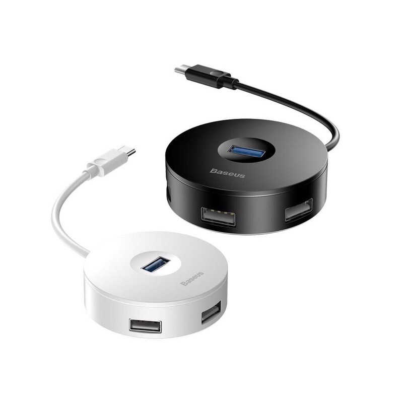 Bộ HUB chuyển đổi Type C sang USB 3.0 Baseus Round Box HUB (4 Port USB, Support Hard Disk) - Bộ chuyển đổi baseus type C