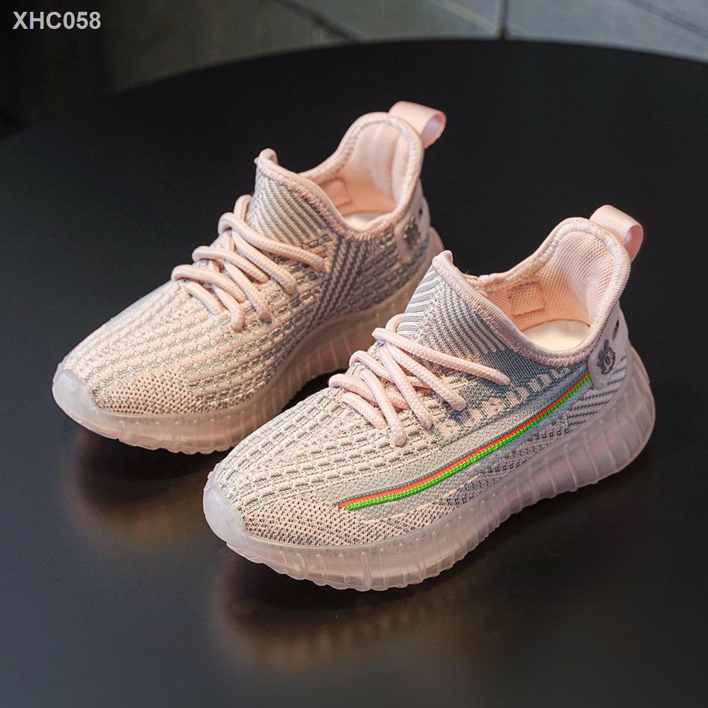 Giày Thể Thao Yeezy Phối Lưới Thoáng Khí Thời Trang Cho Bé