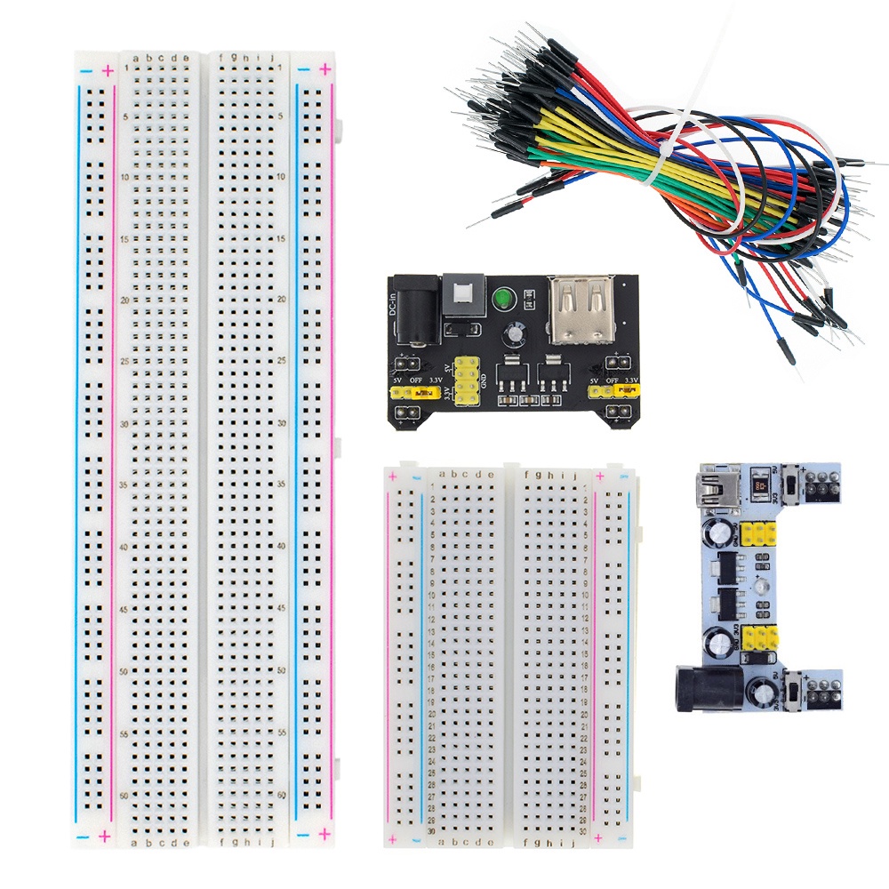 MB-102 MB102 Breadboard 400 830 Point 65 Jumper Wires Hàn PCB Bread Board Test Phát triển DIY cho Ar