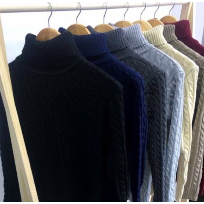 Áo Len Cổ Lọ Nam,Chất Liệu Len Thừng Đan Phối Dày Dặn Dáng Vừa Phù Hợp với cả nam và nữ | BigBuy360 - bigbuy360.vn