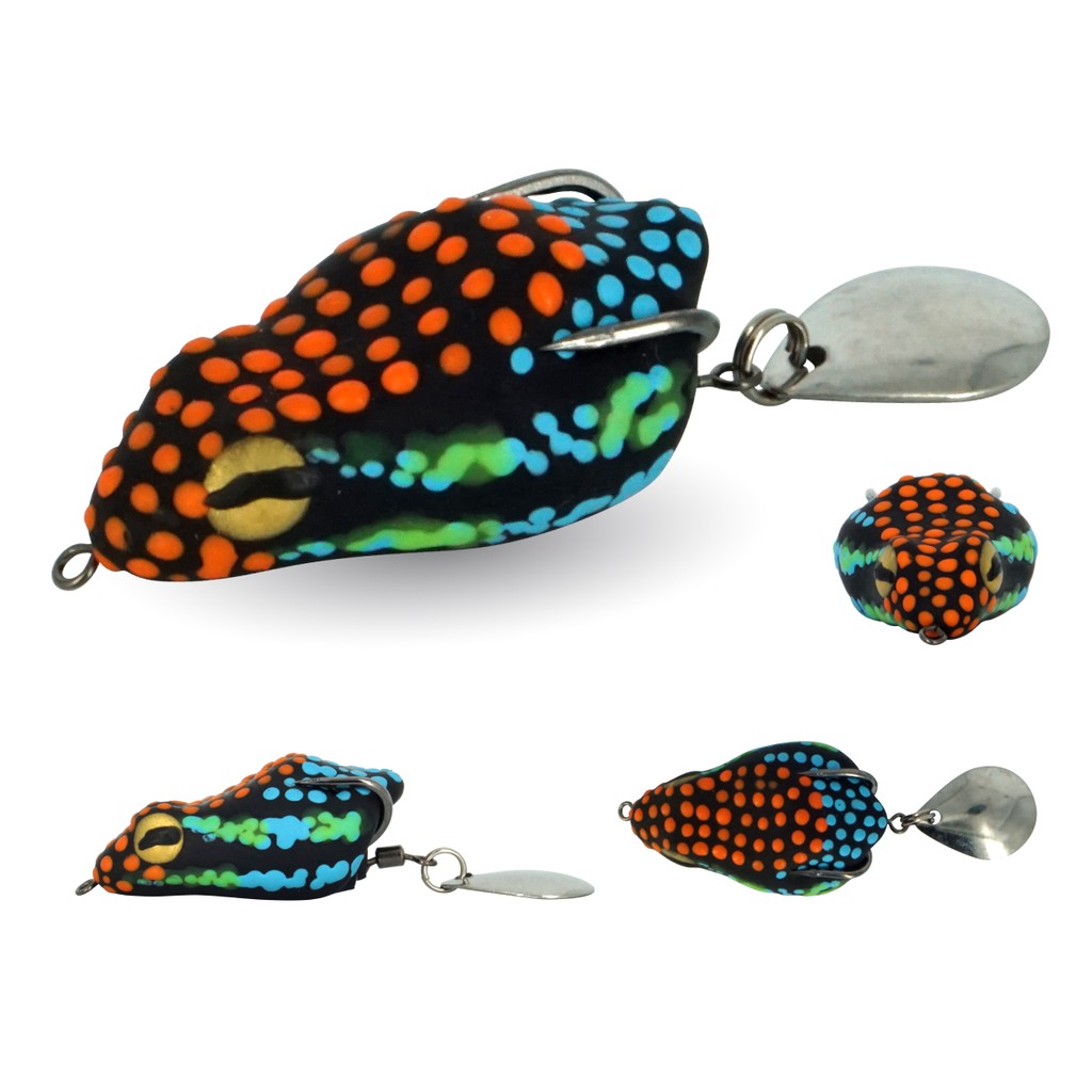 NHÁI HƠI POISON FROG RGB ( nổi )- mồi giả Thái Lan câu lure cá lóc giá rẻ siêu nhạy - 4 CM / 7 GR