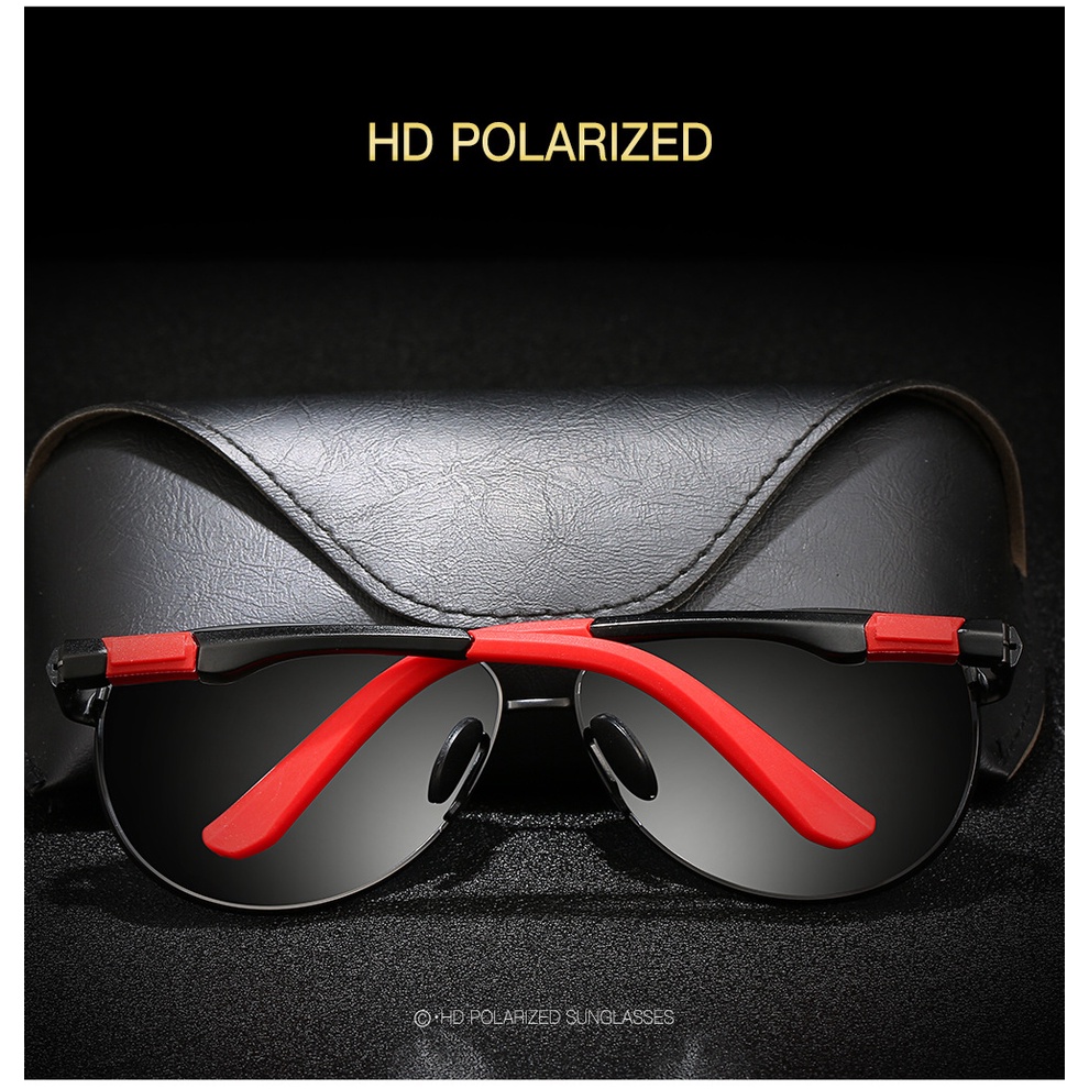 JN IMPRESSION  kính râm phân cực nam kính râm không gọng kính nhìn đêm người lái xe ô tô Kính râm lái xe phân cực chống lóa