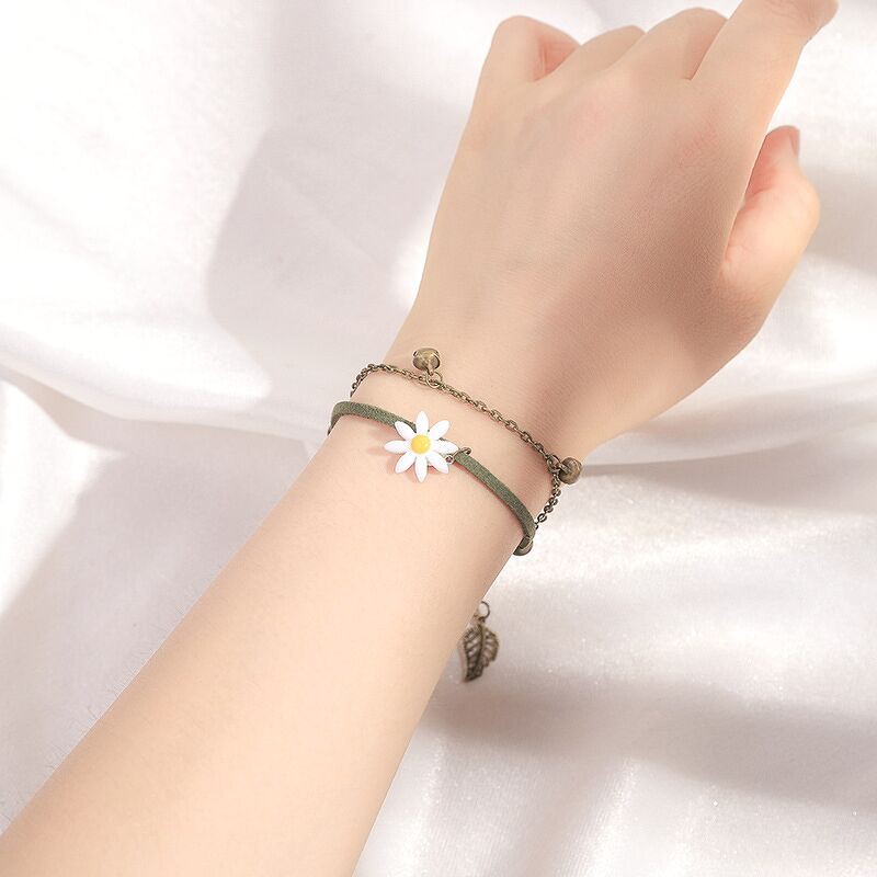 Vòng tay hoa cúc 2 sợi tinh tế giá sỉ PK16 Miucho | BigBuy360 - bigbuy360.vn