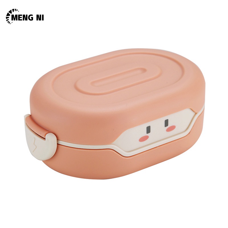 Hộp cơm MENGNI 2 tầng giữ nhiệt thiết kế dễ thương dành cho trẻ em