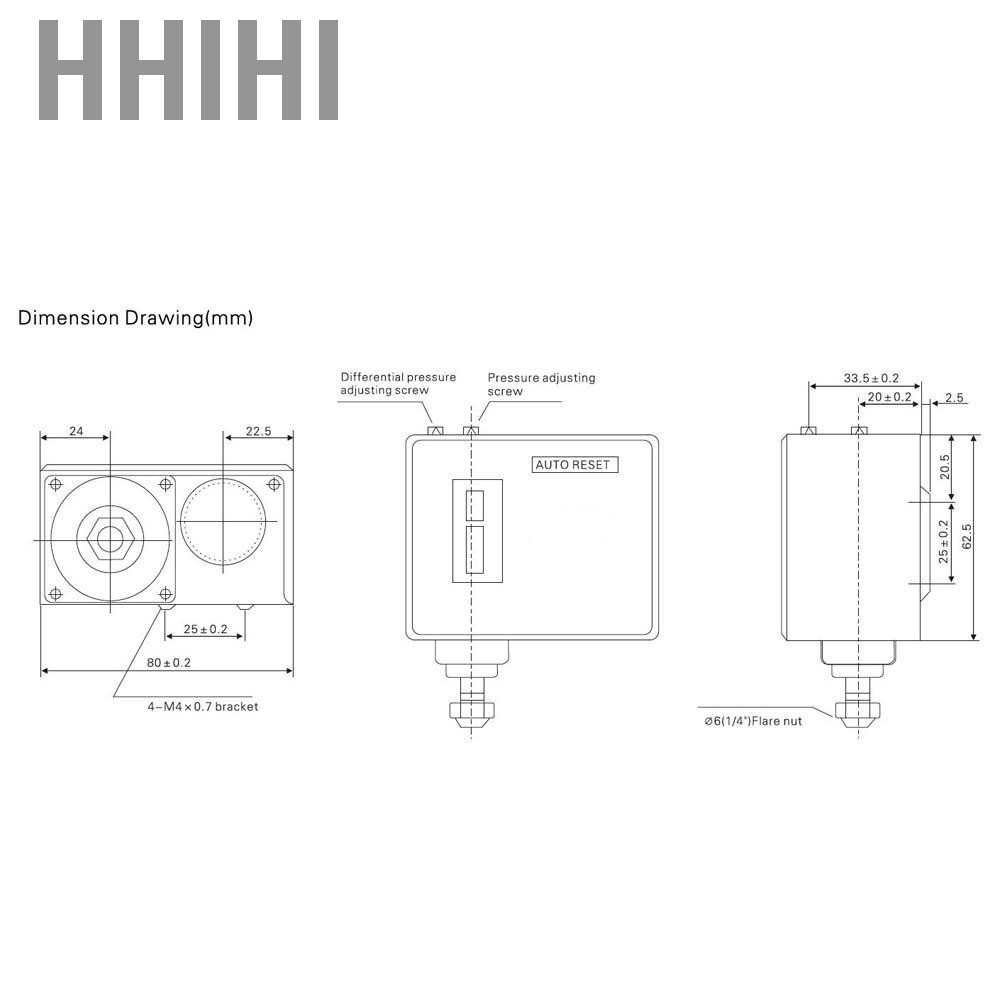 Công Tắc Áp Suất Khí Nén Kawalan G1 / 4 Chuyên Dụng