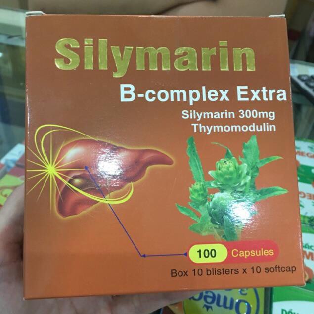 (Nhà Thuốc) Bổ gan mát gan lợi mật Silymarin B-complex Extra giải độc gan, tăng cường chức năng của gan 100 viên