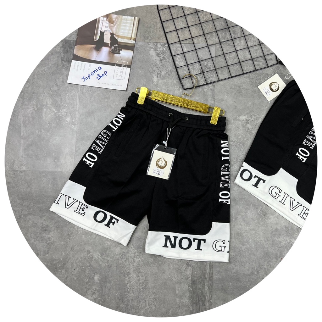 Quần short nam thể thao NOT GIVE OF , quần đùi nam mặc nhà co giãn 4 chiều thấm hút hoạt động thể thao