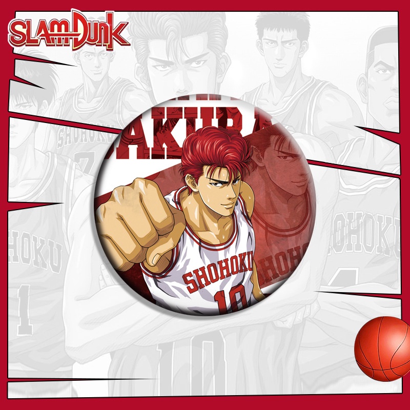 Huy Hiệu Cài Áo Hình Nhân Vật Hanamichi Kaede Trong Slam Dunk Dễ Thương