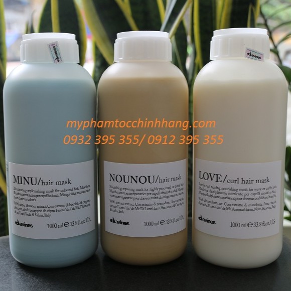 MẶT NẠ DƯỠNG TÓC DAVINES NOUNOU CHO TÓC HƯ TỔN HOẶC MINU CHO TÓC NHUỘM 1000ML