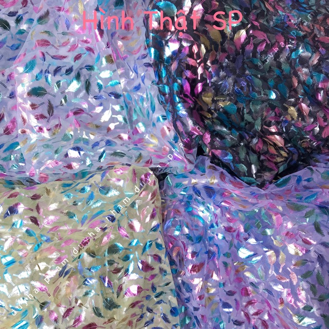 🦢VẢI LƯỚI LÔNG VŨ ÁNH HOLOGRAM 🦢