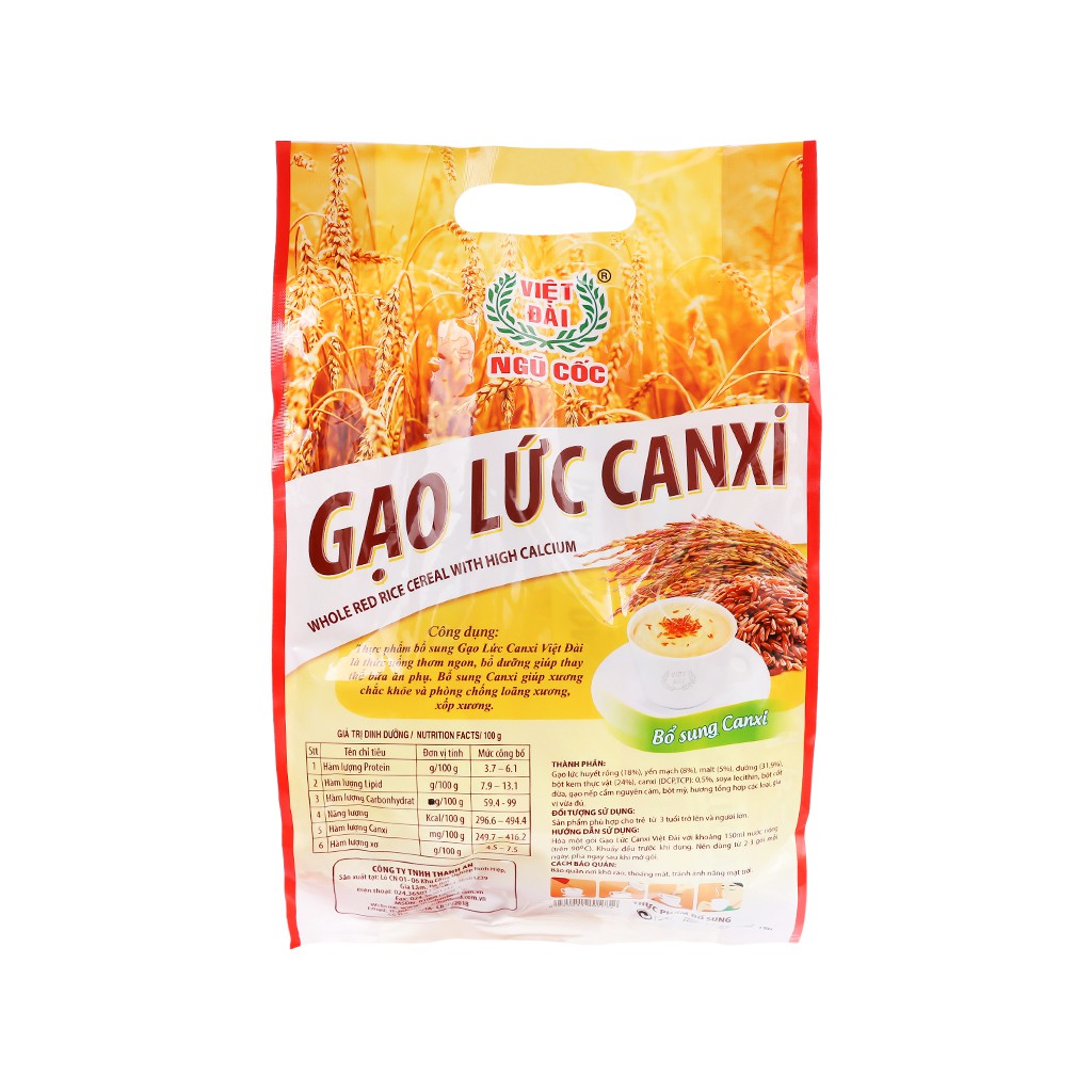 Gạo lức canxi Việt Đài bịch 450g