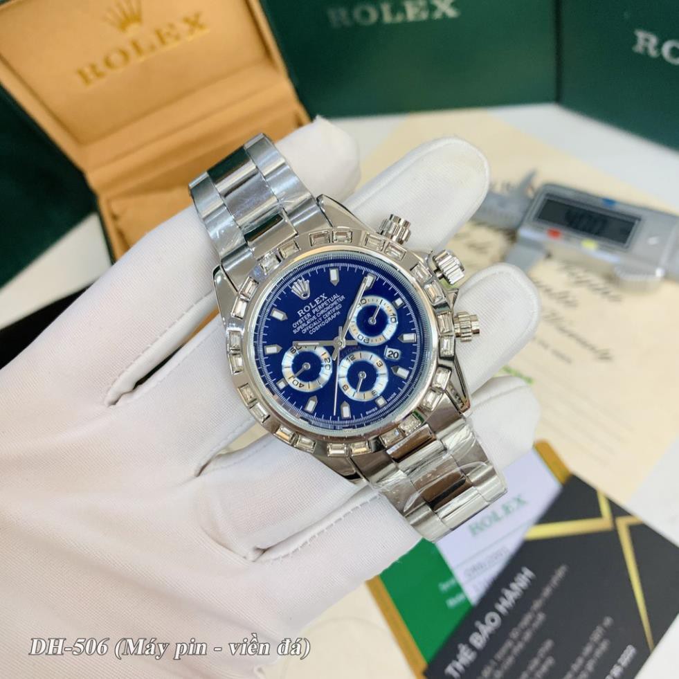 Đồng hồ nam RL - mặt tròn máy pin cao cấp dây kim loại bảo hành DH506 shop105