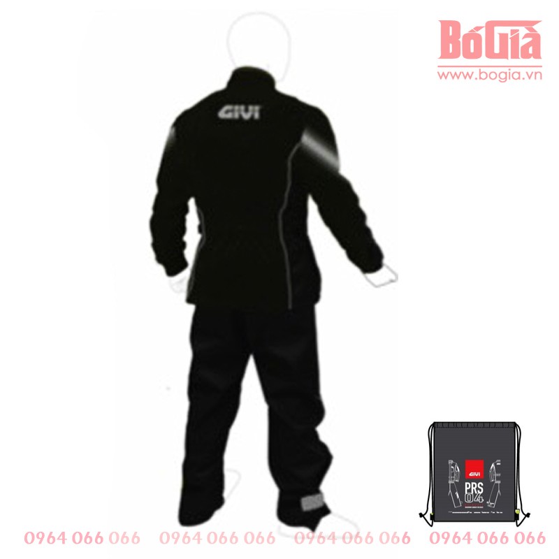 Áo mưa Givi PRS04 cao cấp chống bám nước - Áo mưa bộ Givi cho Biker đi phượt