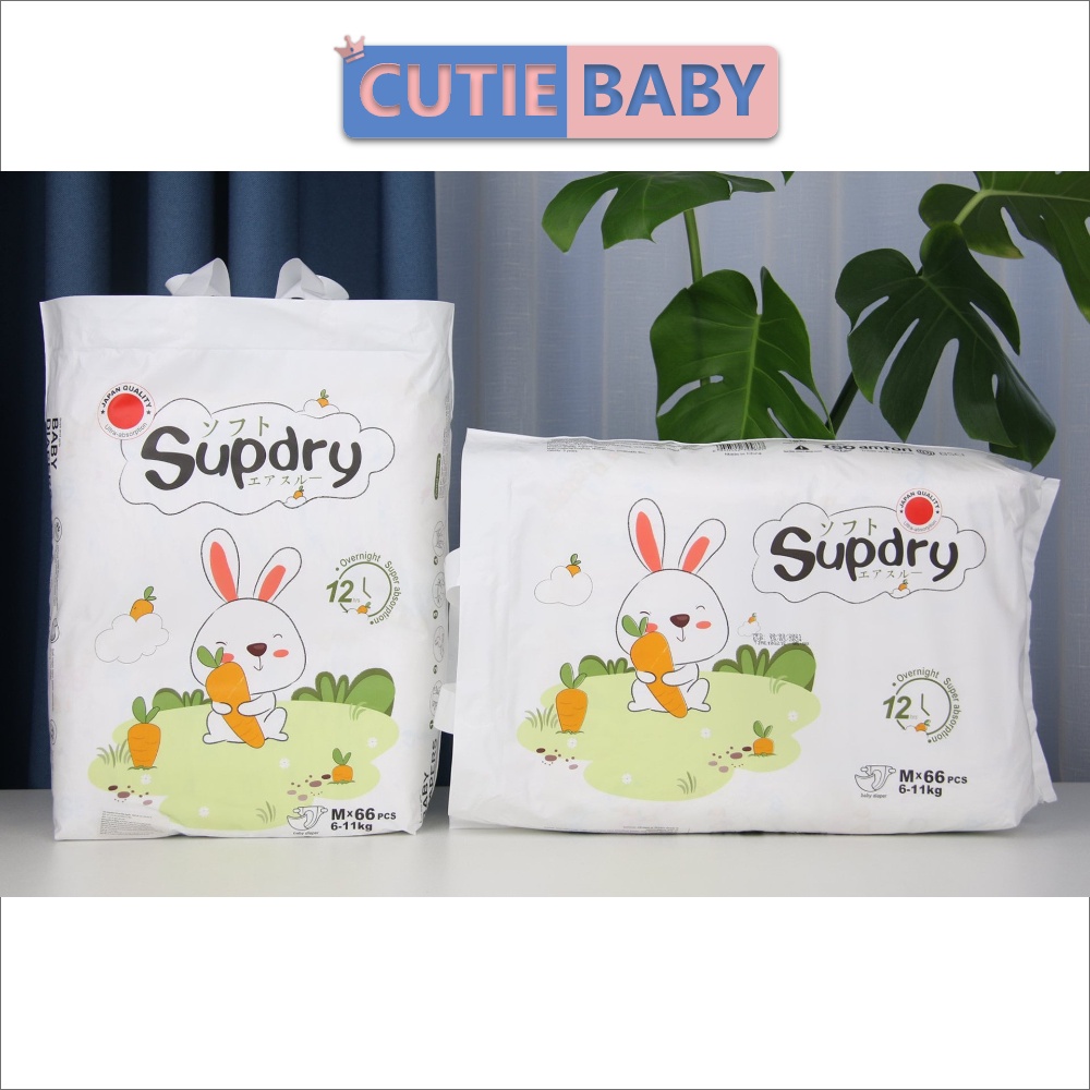 Bỉm Tã SUPDRY nội địa Trung quần/dán đủ size S72/M66/L60/M64/L58/XL52/XXL50/XXXL46 cho bé, trẻ sơ sinh - Cutiebaby