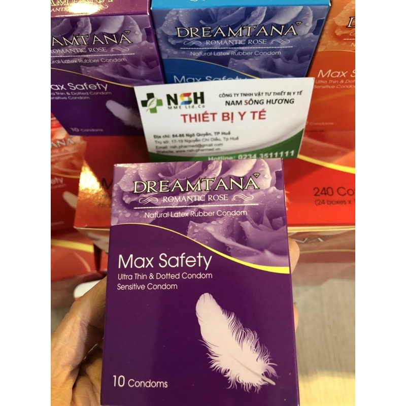 HỘP 10 cái BAO CAO SU DREAMTANA SIÊU MỎNG GÂN GAI KÉO DÀI THỜI GIAN DREAM TANA CÔNG NGHỆ NHẬT BẢN