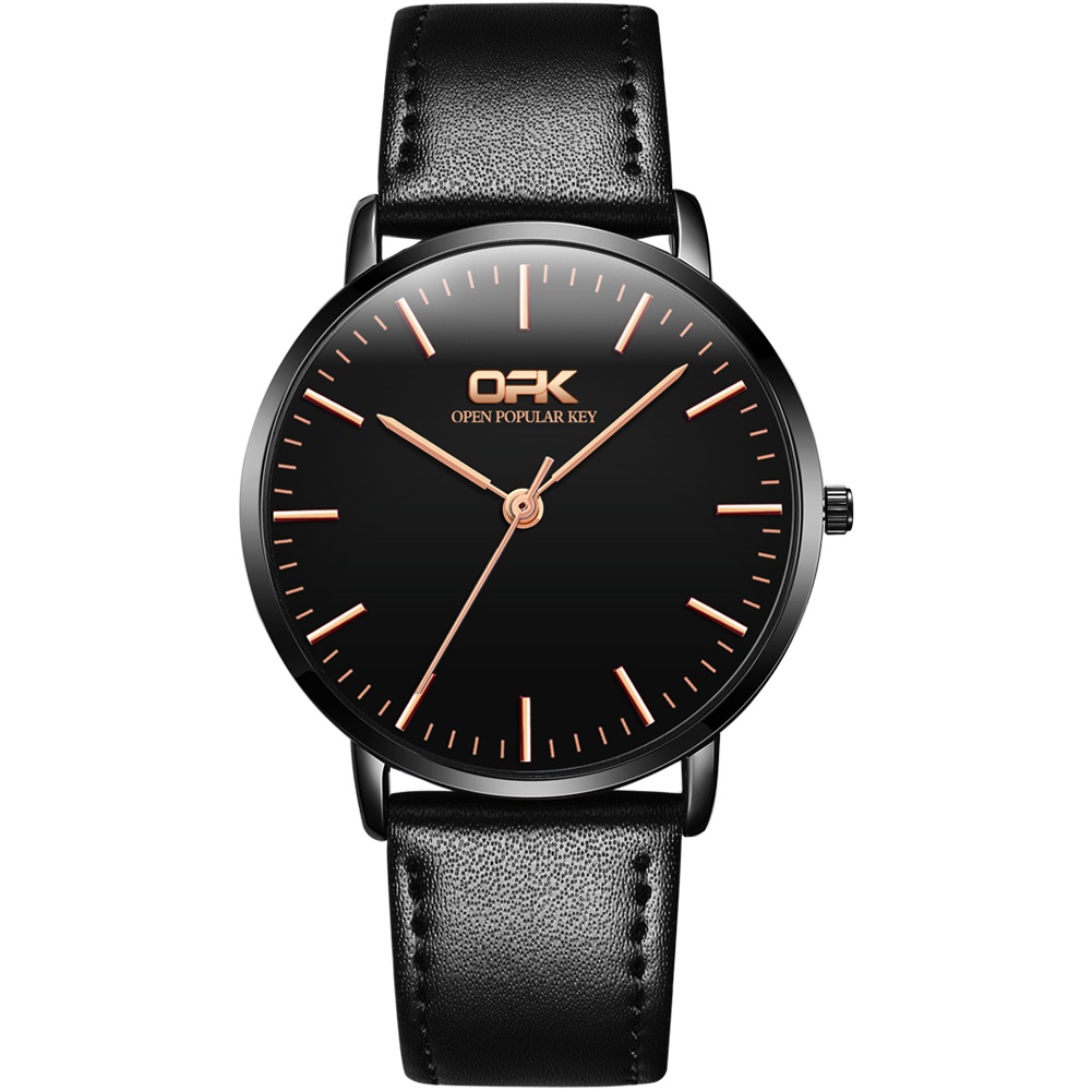 OPK 8101 Quartz Watch Men's Fashion Leather Strap