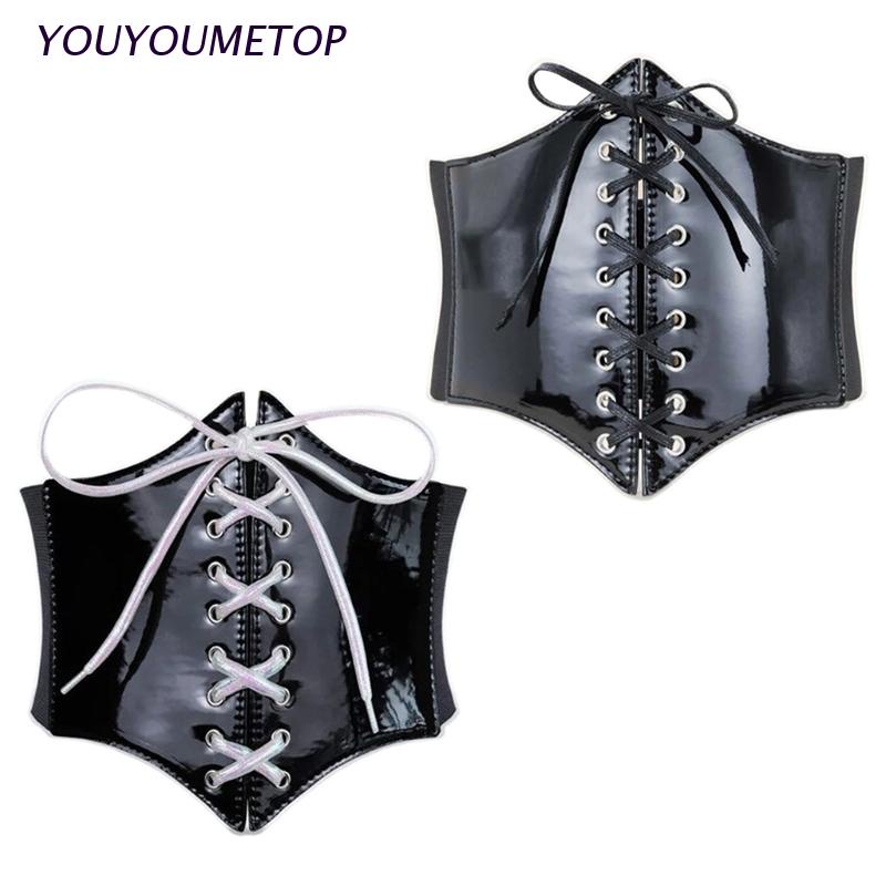 Thắt lưng nịt bụng bằng da PU co giãn eo cao cá tính thời trang cho nữ