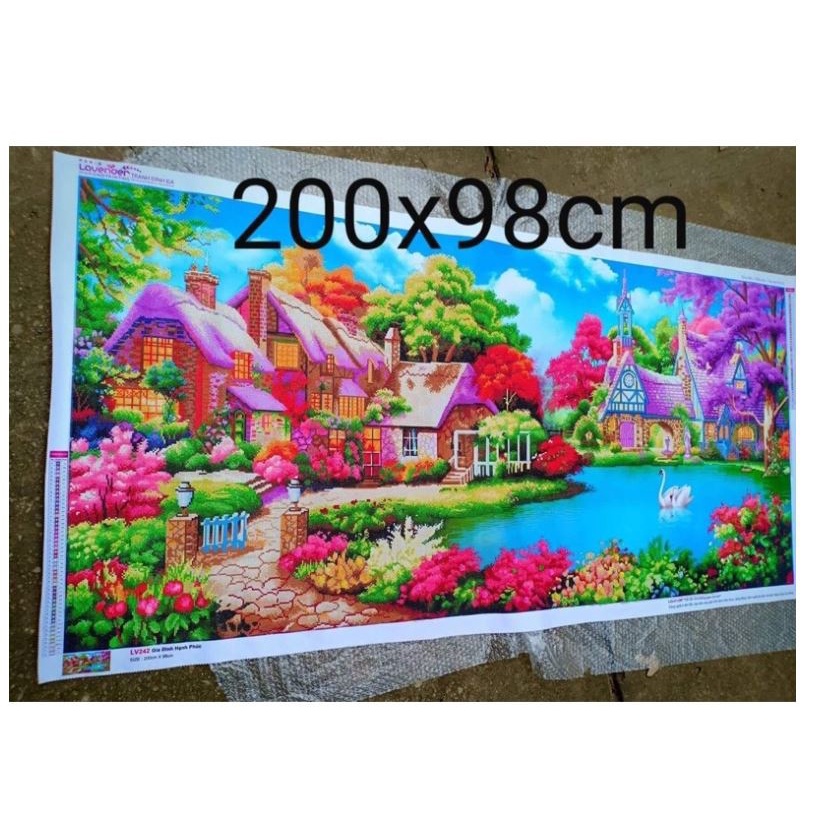Tranh thêu chữ thập, tranh đá  gia đình hạnh phúc LV3195 ; LV241 , LV242