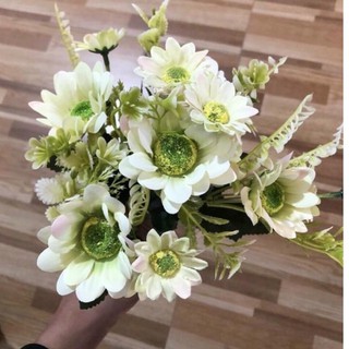 Hoa giả /Hoa lụa - Cụm hoa cúc cao cấp