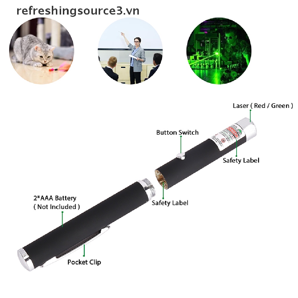 Bút Laser Năng Lượng Cao 1 5MW Màu Xanh Lá / Đỏ / Xanh Lá / Xanh Dương / Xanh Lá