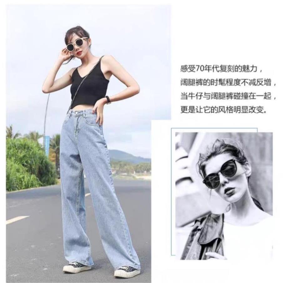 Quần jean bò ống rộng quần jean bò ống suông jeans nữ cạp cao hot nhất 2022 HoHaJean22 | BigBuy360 - bigbuy360.vn