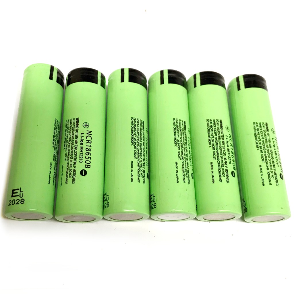 Cell pin Panasonic 18650 li-ion dung lượng khủng 3400 MAH bao check made in Japan (pin màu xanh lá)