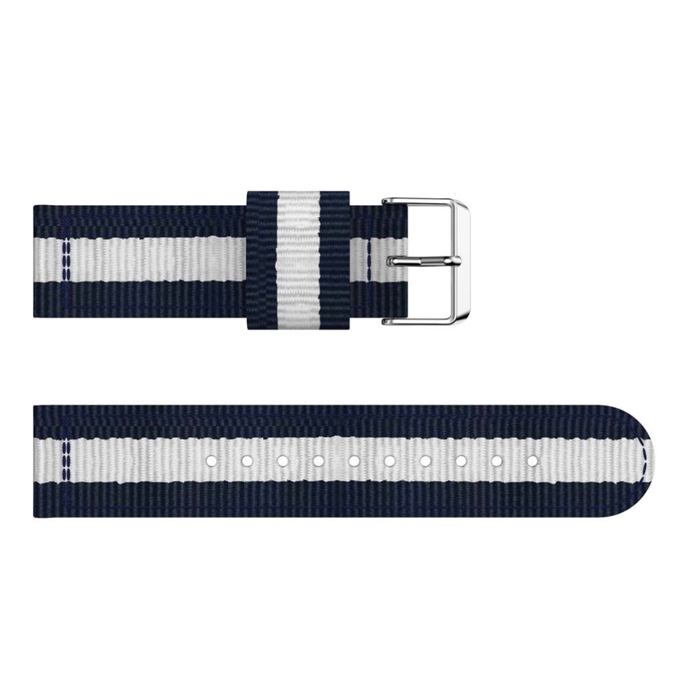 Dây đeo đồng hồ bằng nylon in họa tiết kẻ sọc cho Samsung galaxy Active 2 40mm 44mm Active 2 20mm