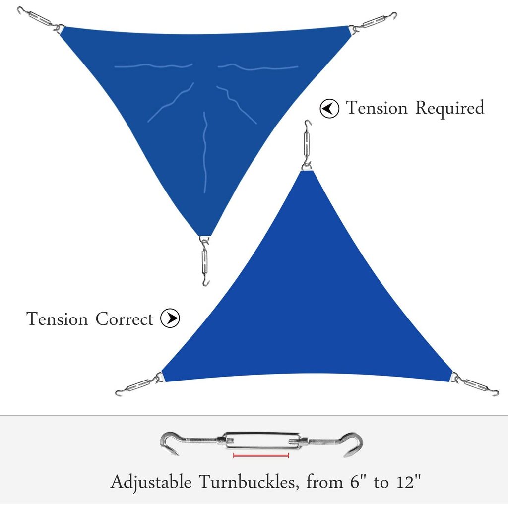 Tấm Che Nắng Hình Tam Giác 98% 420D Bằng Vải Oxford Chống Thấm Nước Trang Trí Sân Vườn