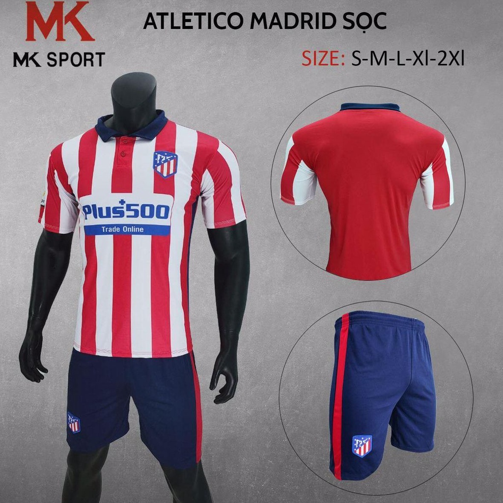 BỘ QUẦN ÁO BÓNG ĐÁ ATLETICO 2020-2021 THUN LẠNH CAO CẤP