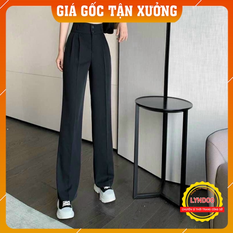 Quần ống rộng suông dáng dài 105cm - Quần culottes lưng cao dành cho chị em m60-m70 mặc cực tôn dáng